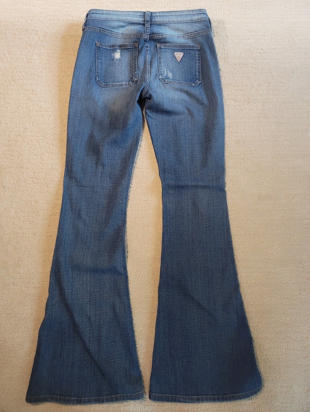 Guess Medium Blue Flare Wide-Leg Jeans